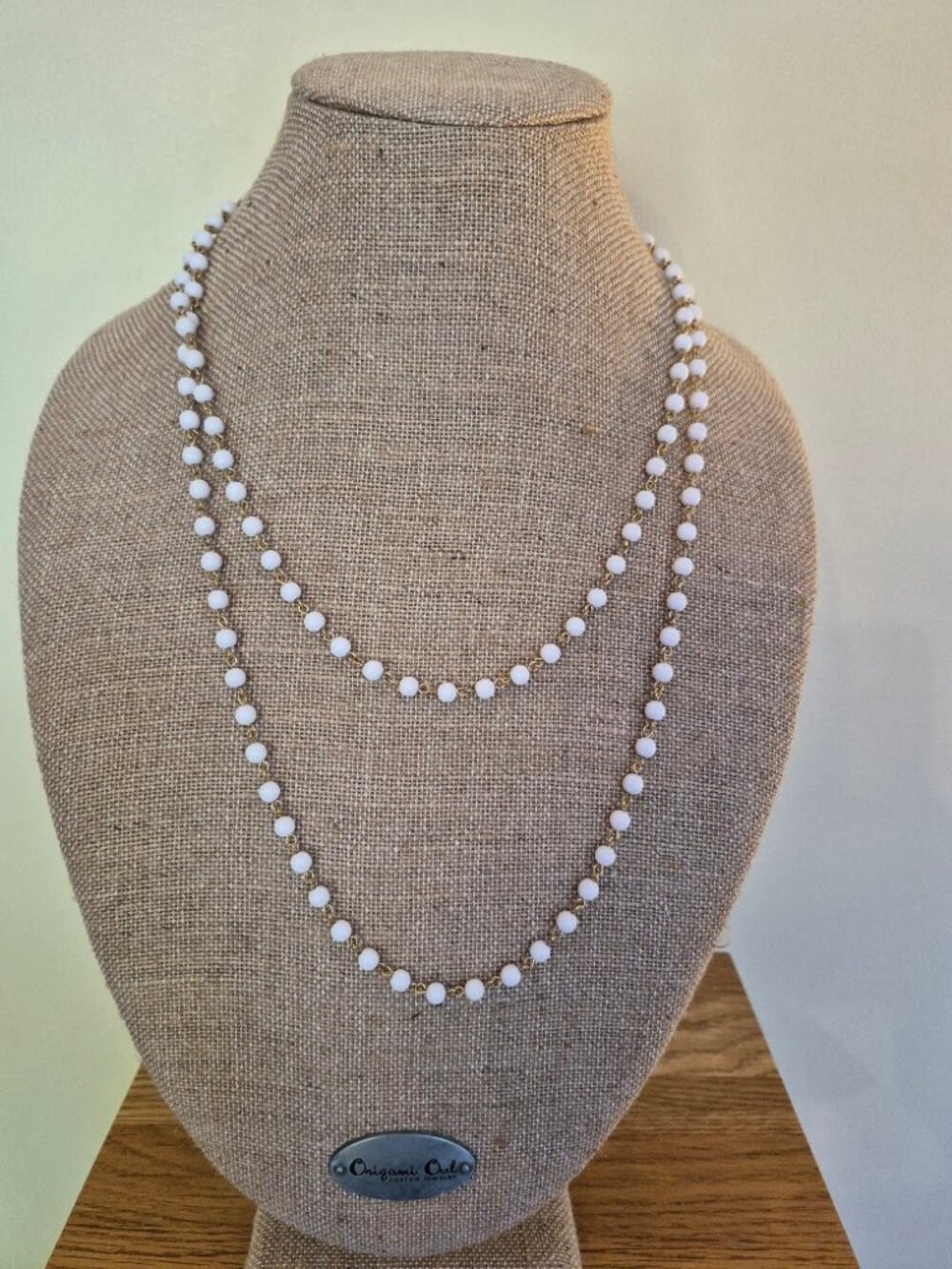 Vintage White Beaded Necklace